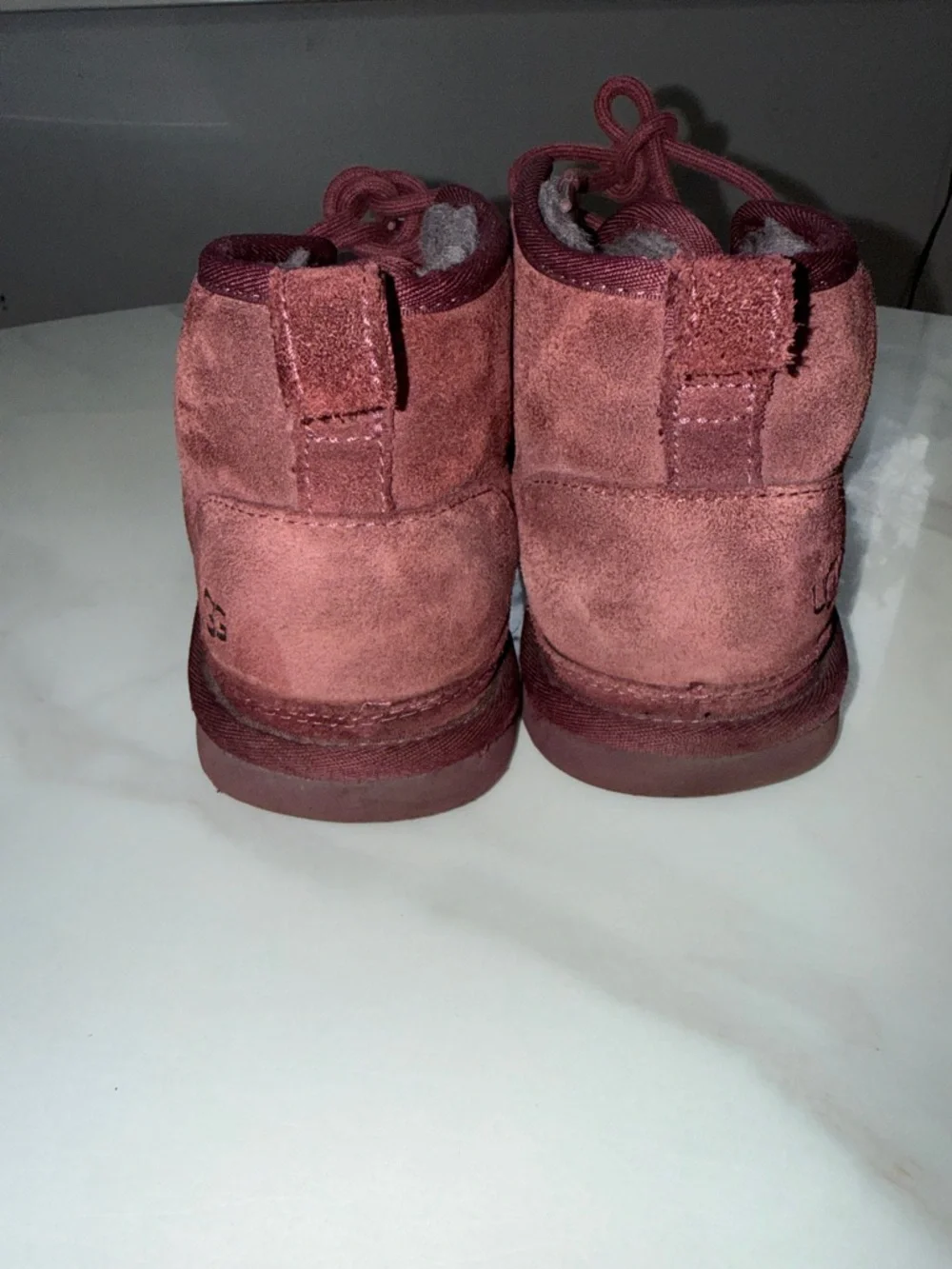 UGG Wine Suede Sheepskin-Lined Lace-Up Chukka Boots